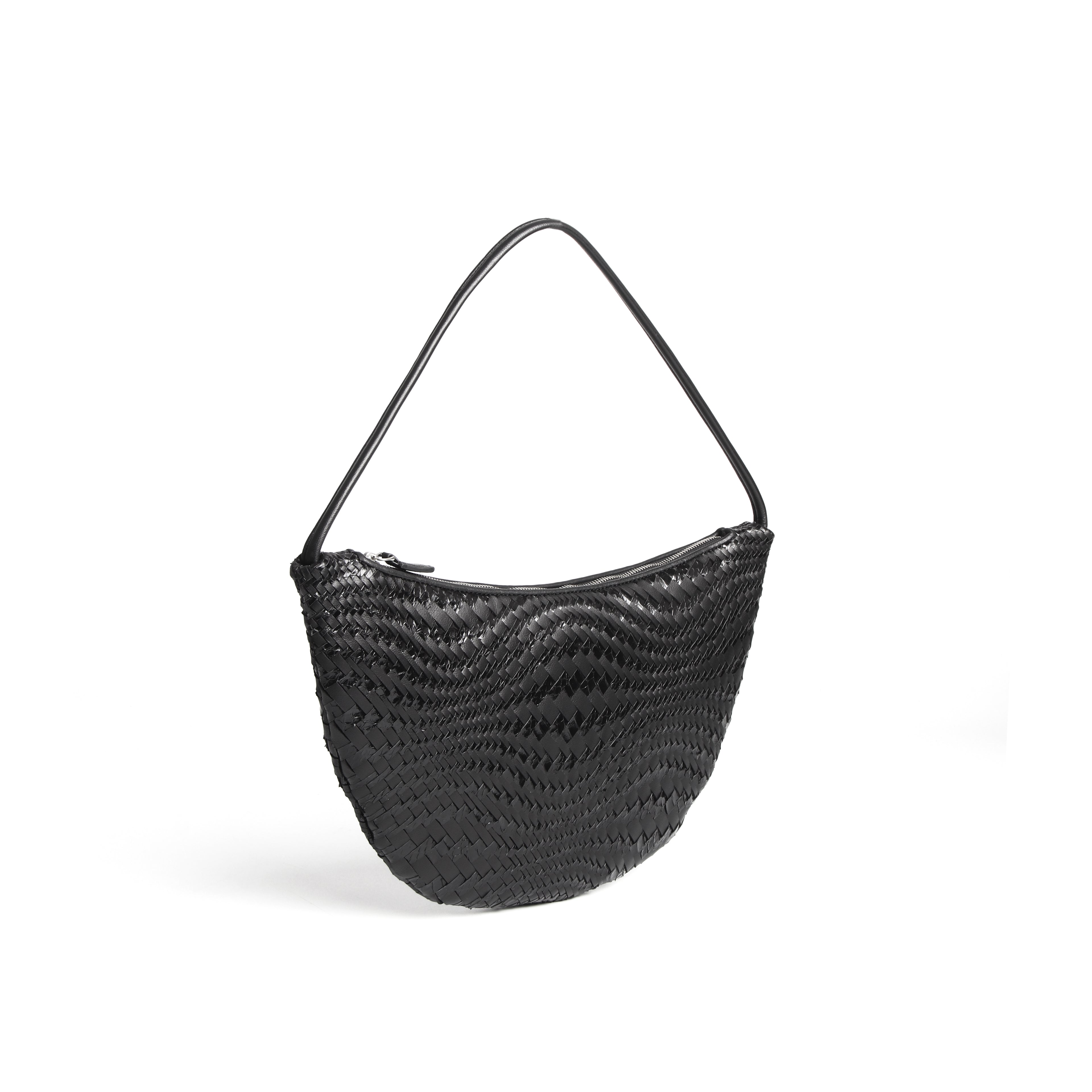 Woven crescent bag