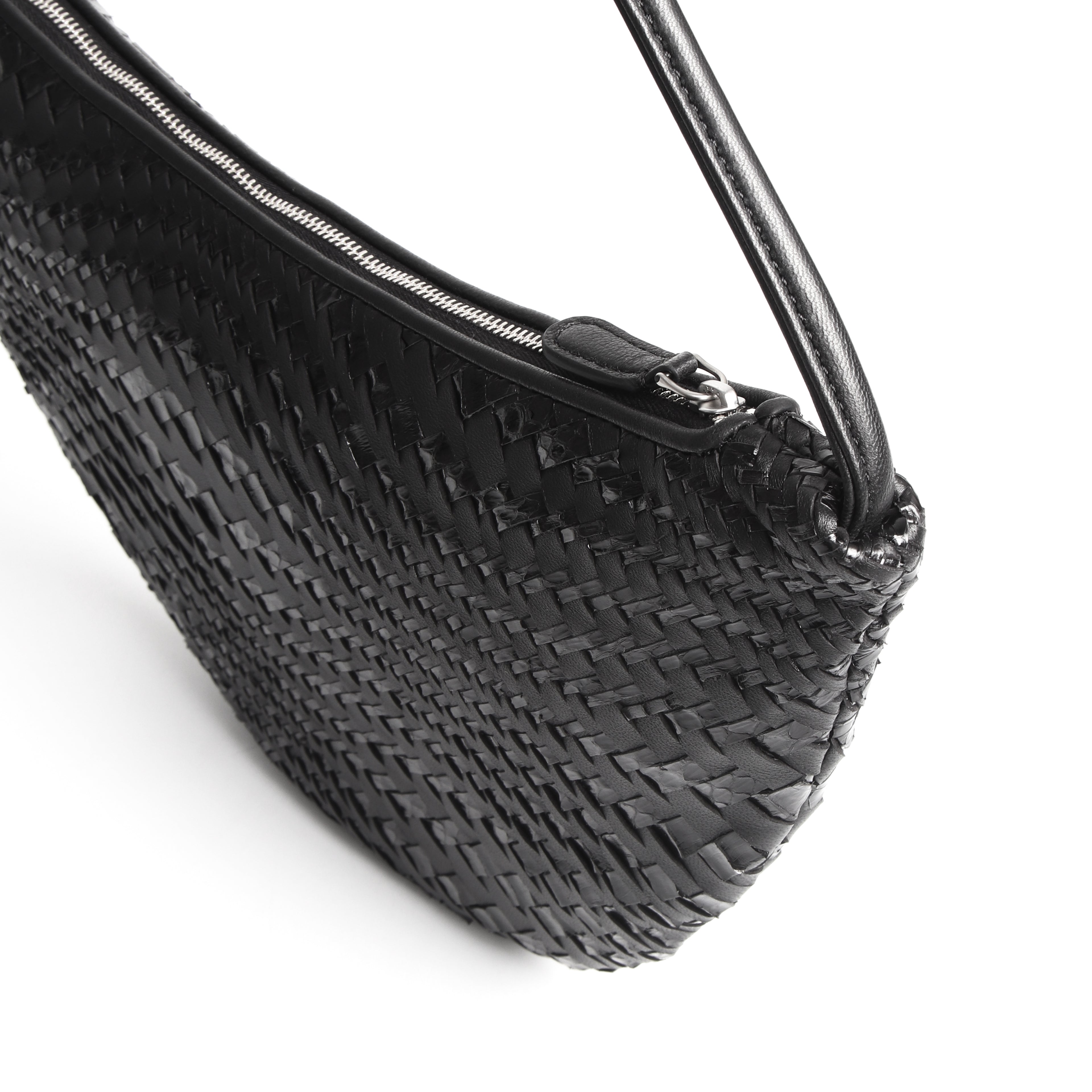 Woven crescent bag