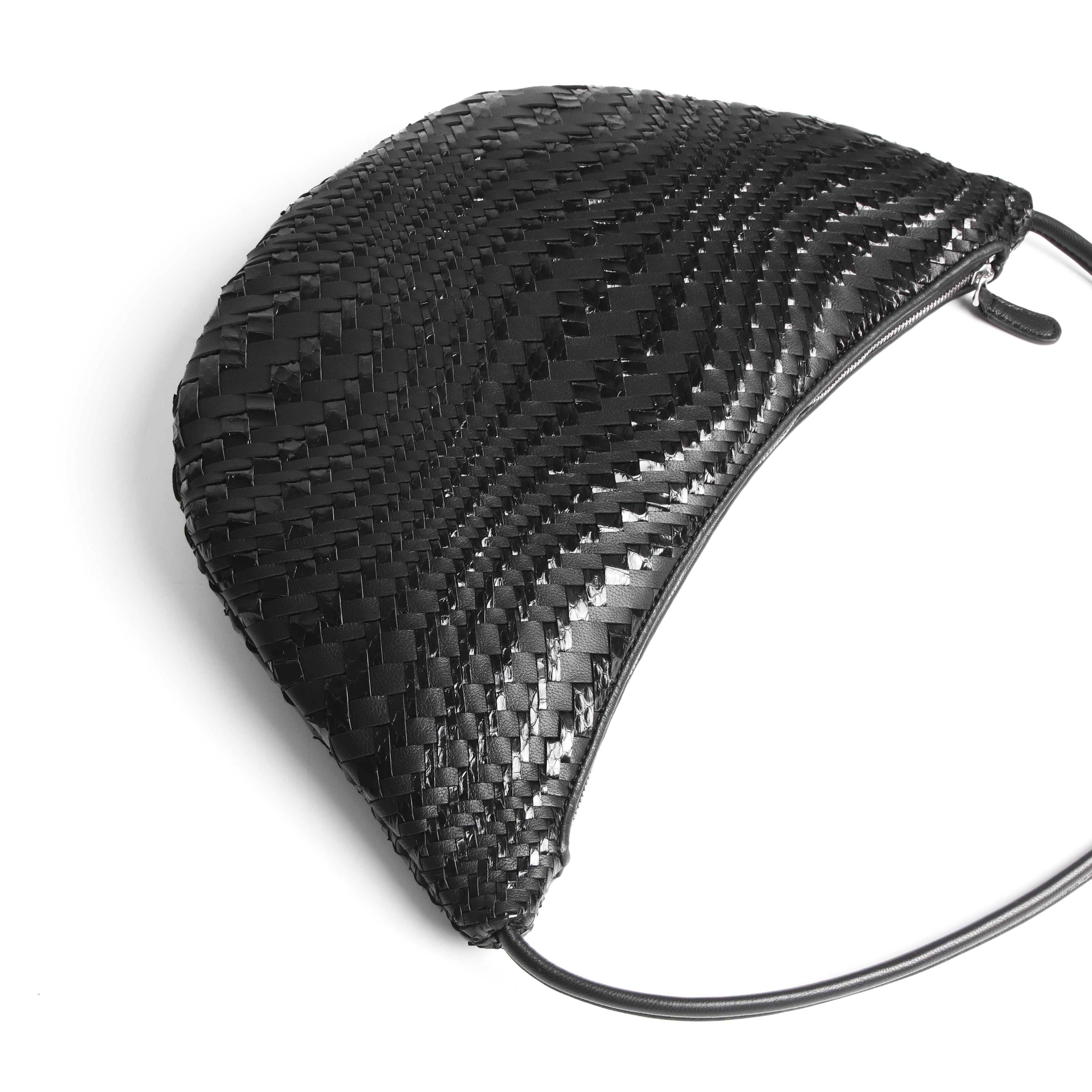 Woven crescent bag