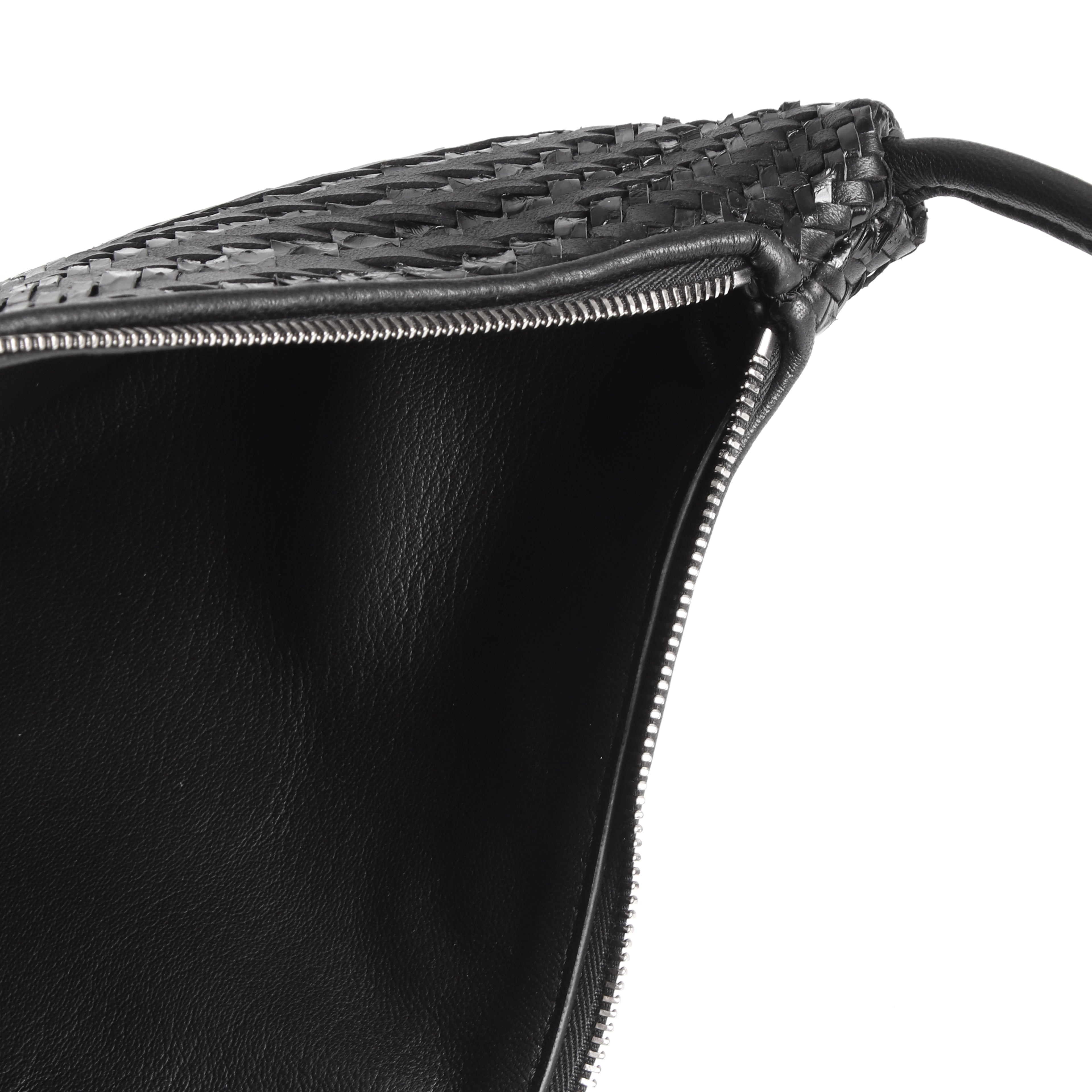 Woven crescent bag