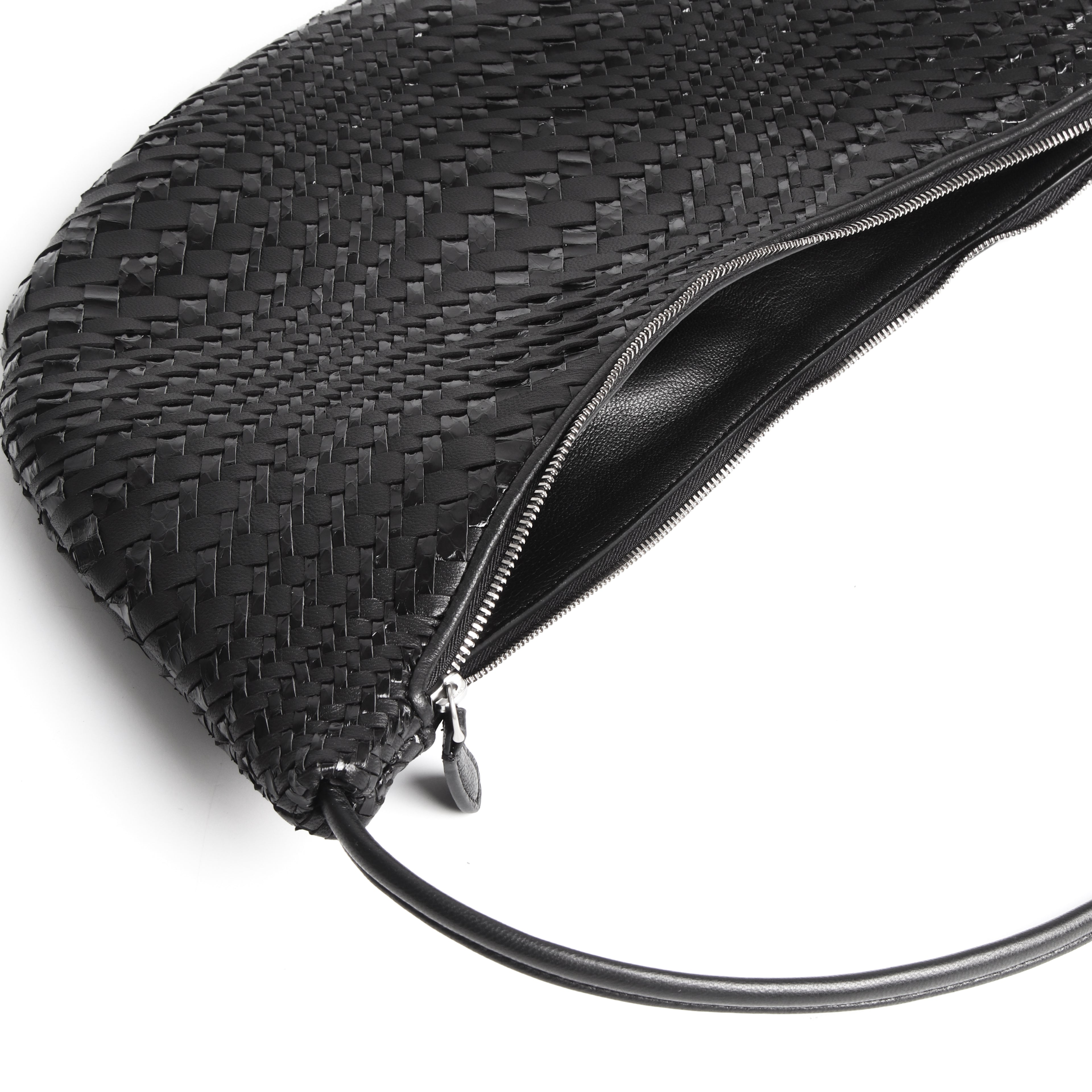 Woven crescent bag